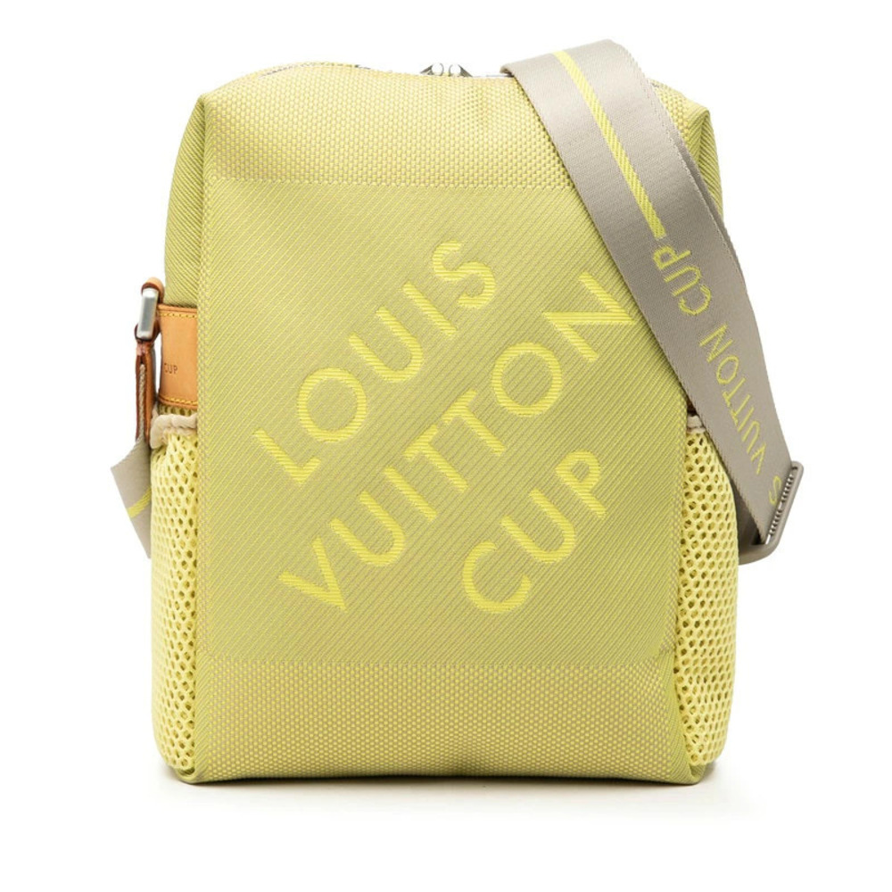 Louis Vuitton Damier Geant Weatherly LV Cup Crossbody Bag Yellow Canvas Leather